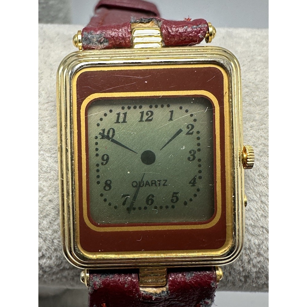 Vintage Marcel 963 Ladies‎ Tank Watch 26MM 7.25" Leather Band P32